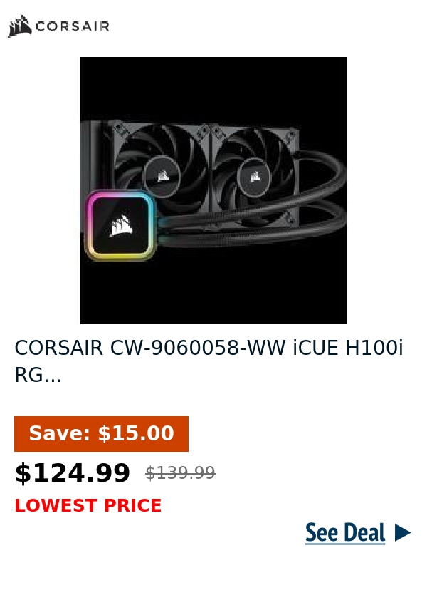 CORSAIR CW-9060058-WW iCUE H100i RG...