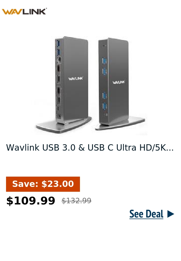 Wavlink USB 3.0 & USB C Ultra HD/5K...