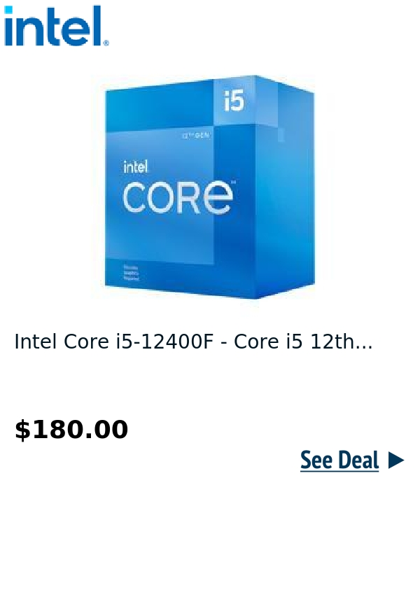 Intel Core i5-12400F - Core i5 12th...