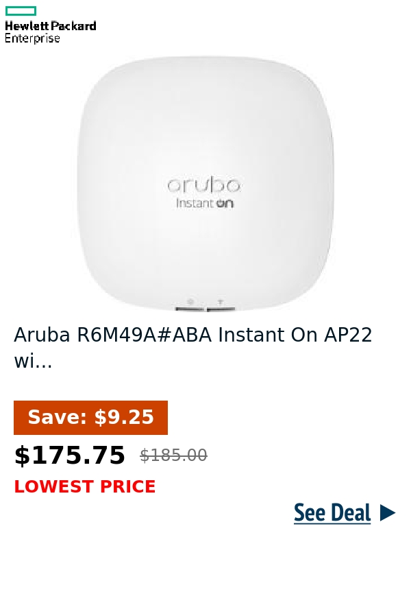 Aruba R6M49A#ABA Instant On AP22 wi...