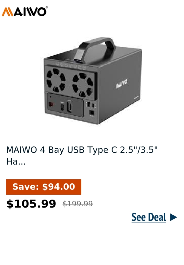 MAIWO 4 Bay USB Type C 2.5