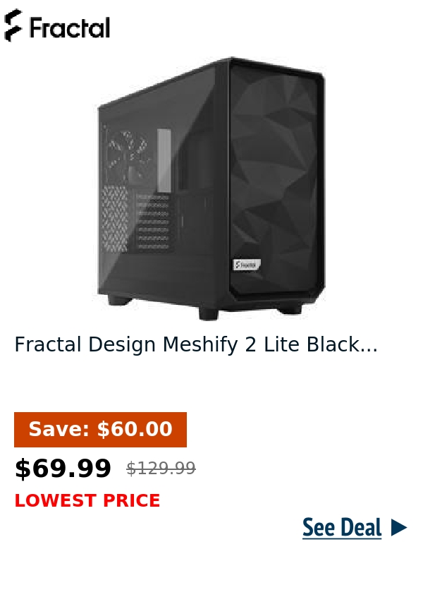 Fractal Design Meshify 2 Lite Black...