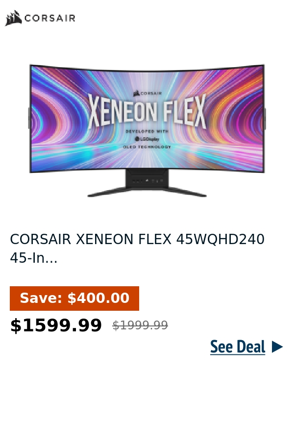 CORSAIR XENEON FLEX 45WQHD240 45-In...