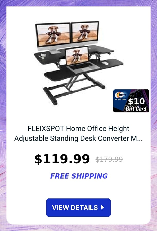 FLEIXSPOT Home Office Height Adjustable Standing Desk Converter M...