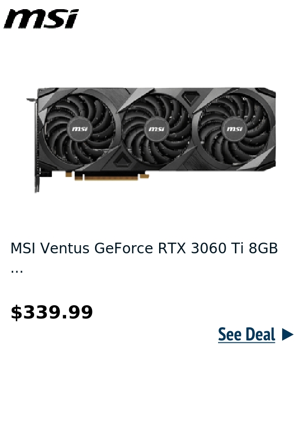 MSI Ventus GeForce RTX 3060 Ti 8GB ...