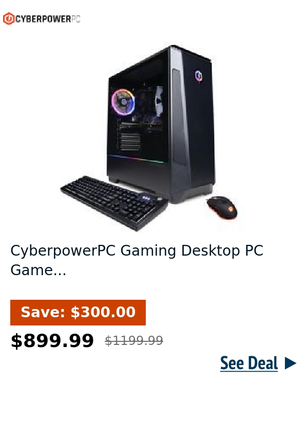 CyberpowerPC Gaming Desktop PC Game...