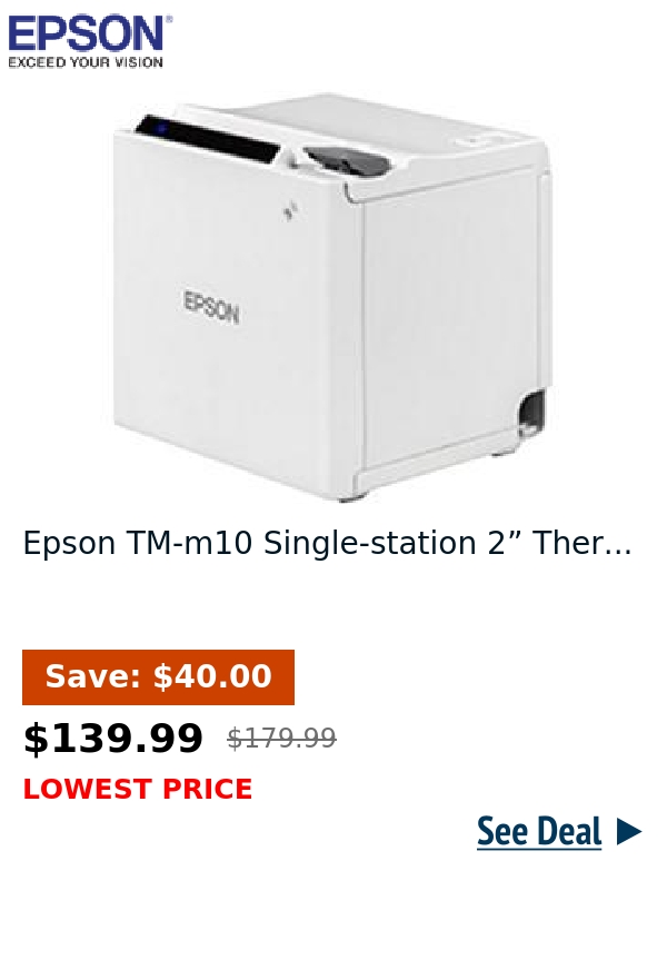 Epson TM-m10 Single-station 2” Ther...