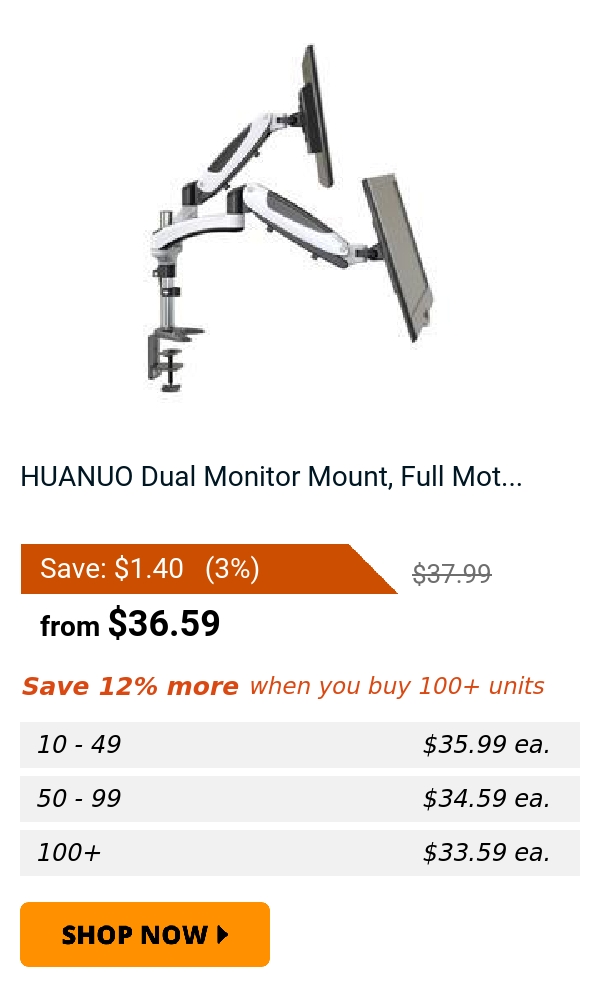 HUANUO Dual Monitor Mount, Full Mot...