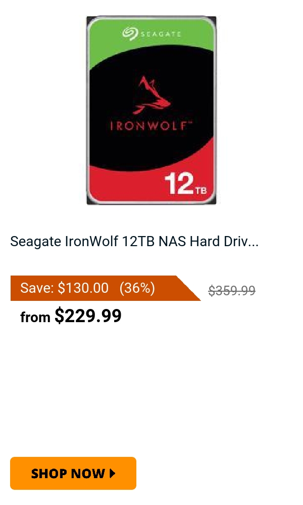 Seagate IronWolf 12TB NAS Hard Driv...