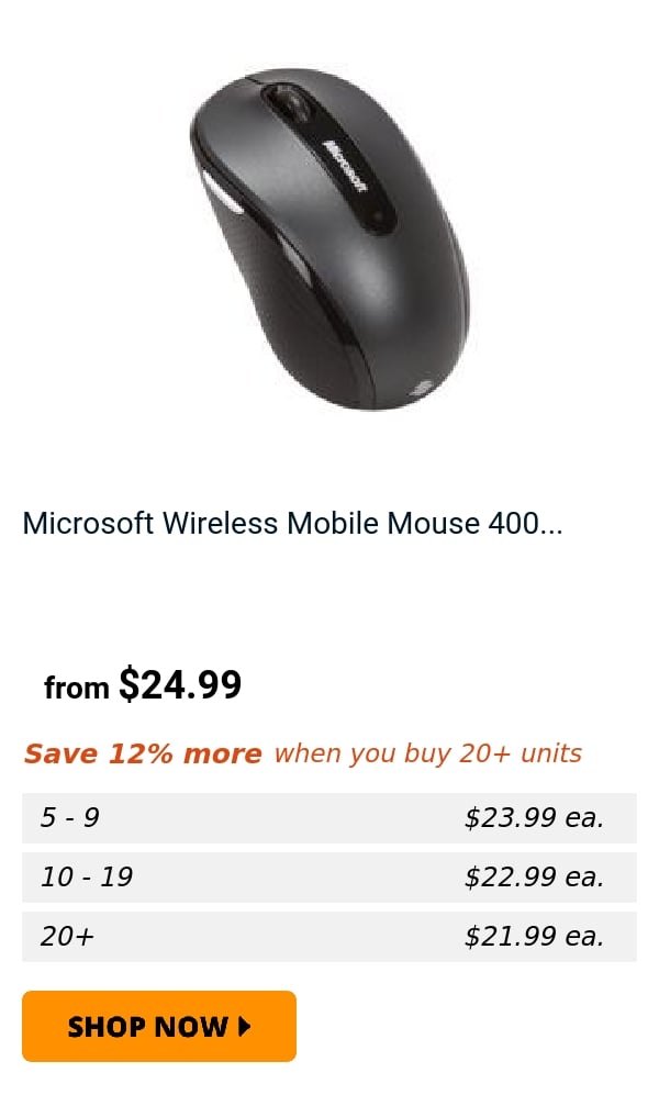 Microsoft Wireless Mobile Mouse 400...