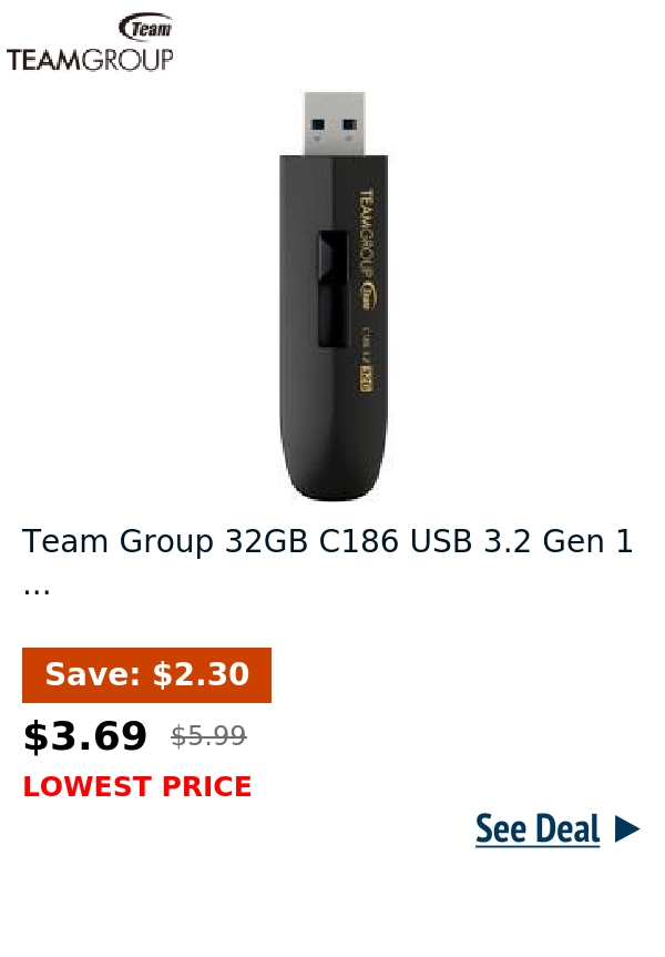 Team Group 32GB C186 USB 3.2 Gen 1 ...