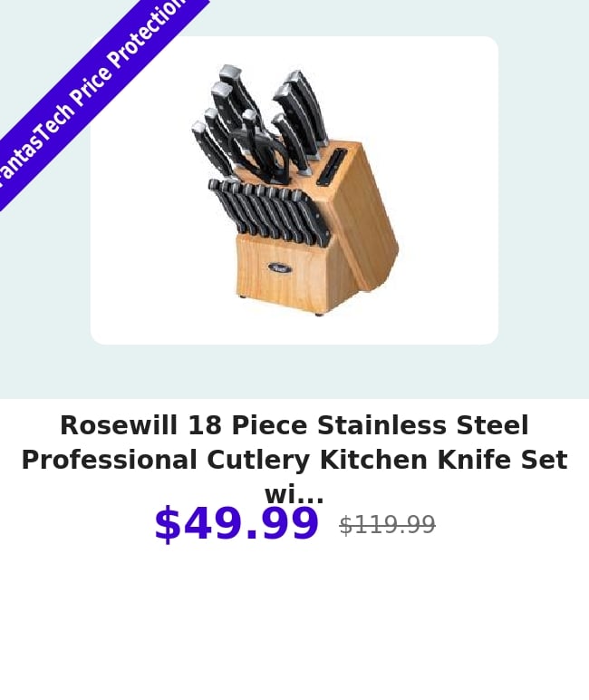 Rosewill 18 Piece Stainless Steel Professional Cutlery Kitchen