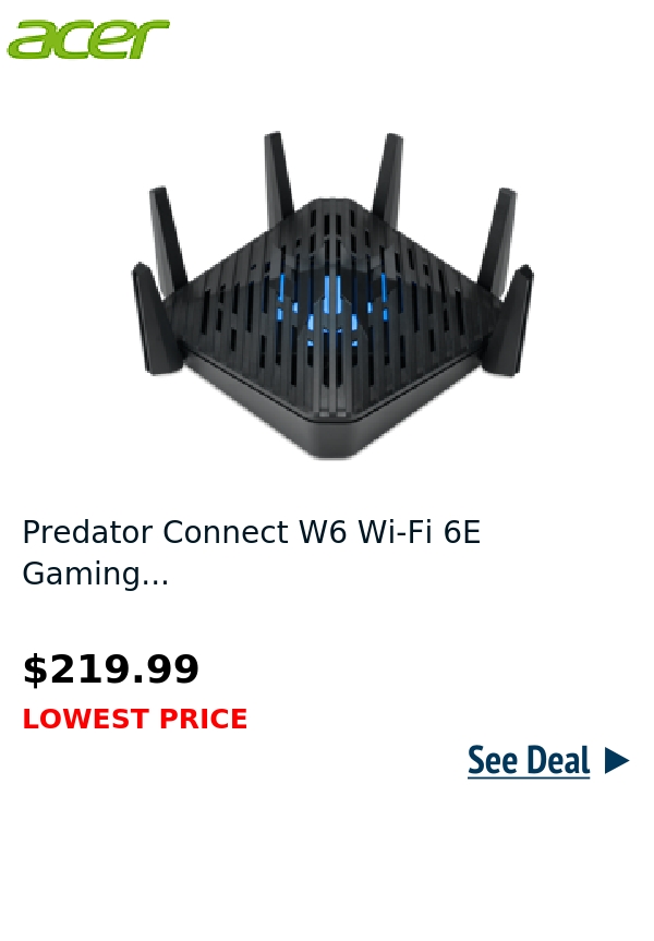 Predator Connect W6 Wi-Fi 6E Gaming...