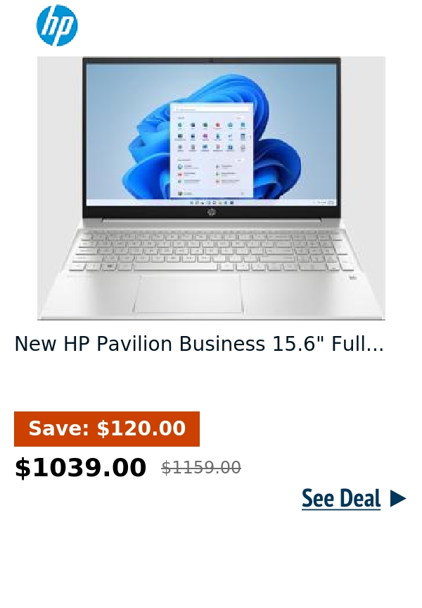 New HP Pavilion Business 15.6