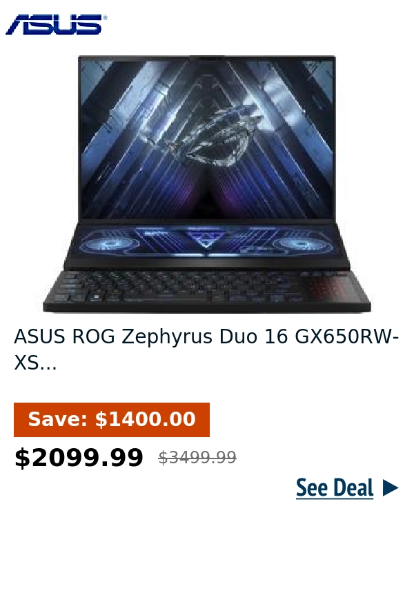 ASUS ROG Zephyrus Duo 16 GX650RW-XS...