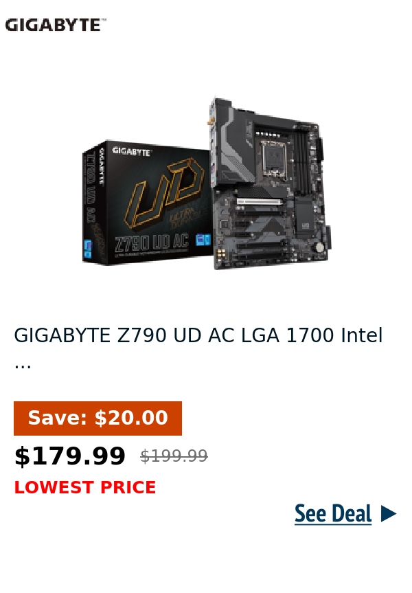 GIGABYTE Z790 UD AC LGA 1700 Intel ...