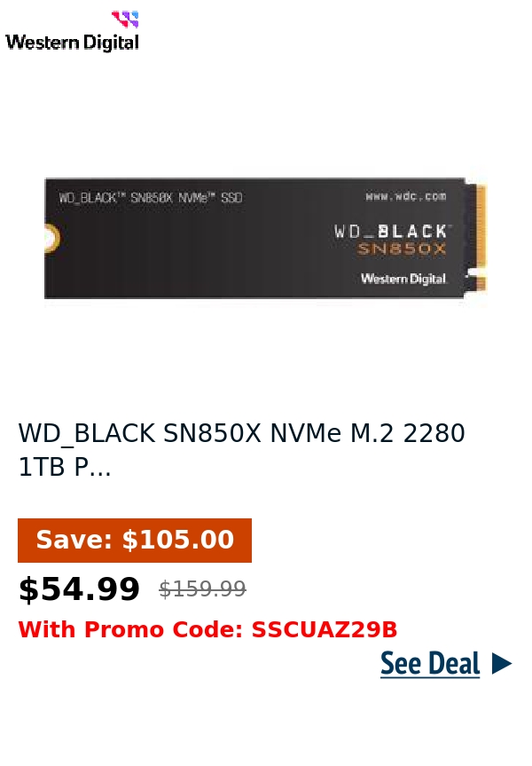 WD_BLACK SN850X NVMe M.2 2280 1TB P...