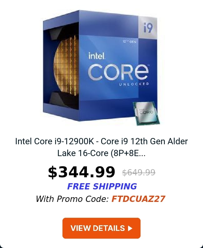 Intel Core i9-12900K - Core i9 12th Gen Alder Lake 16-Core (8P+8E...