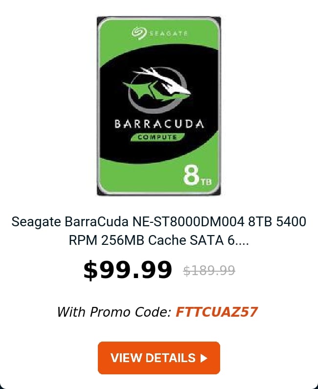 Seagate BarraCuda NE-ST8000DM004 8TB 5400 RPM 256MB Cache SATA 6....