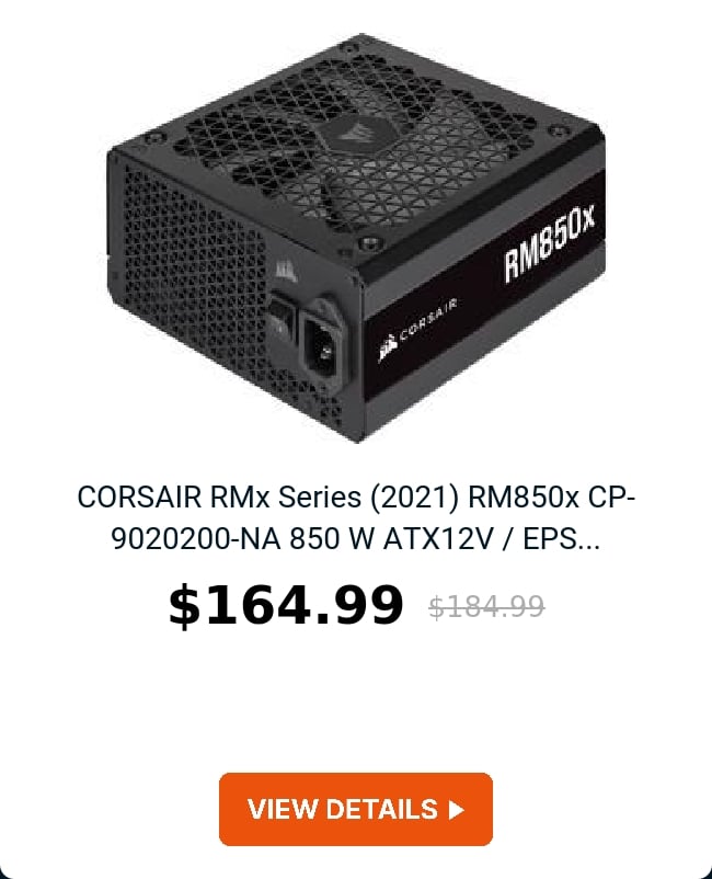 CORSAIR RMx Series (2021) RM850x CP-9020200-NA 850 W ATX12V / EPS...