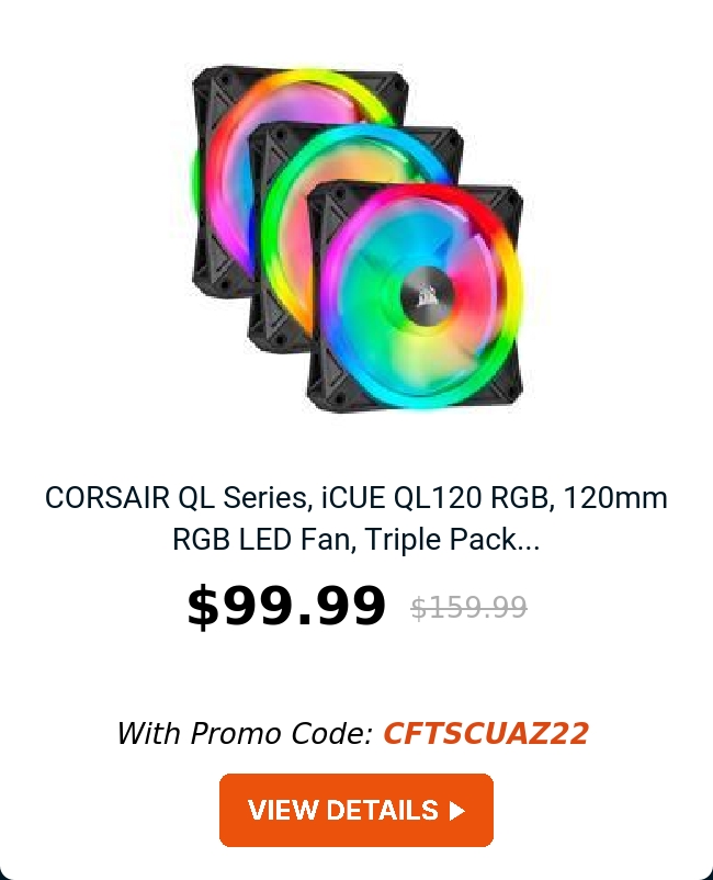 CORSAIR QL Series, iCUE QL120 RGB, 120mm RGB LED Fan, Triple Pack...