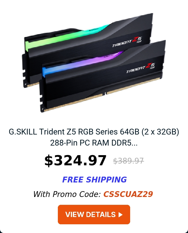 G.SKILL Trident Z5 RGB Series 64GB (2 x 32GB) 288-Pin PC RAM DDR5...