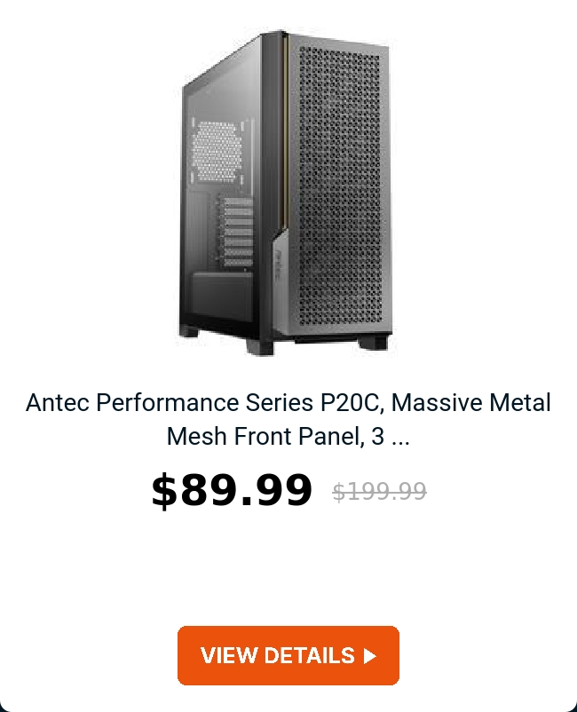 Antec Performance Series P20C, Massive Metal Mesh Front Panel, 3 ...