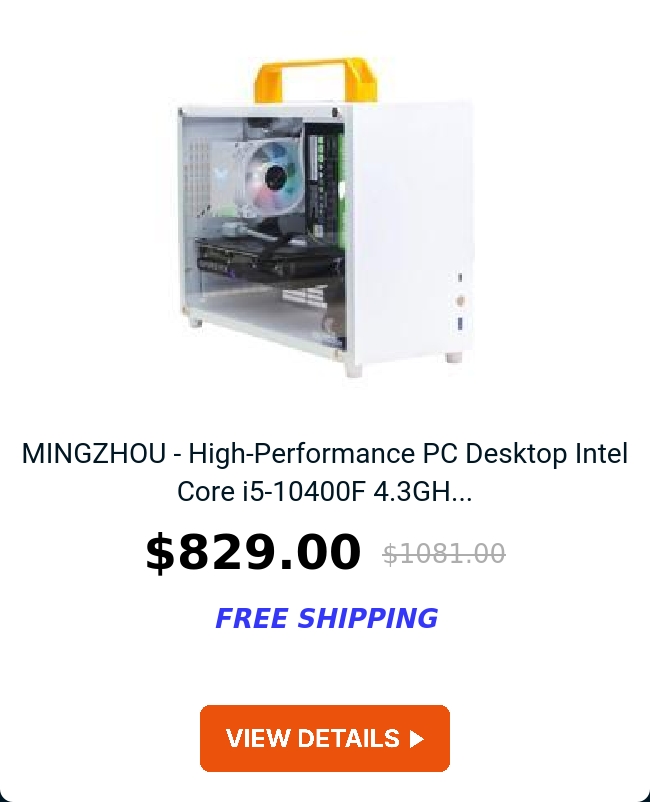 MINGZHOU - High-Performance PC Desktop Intel Core i5-10400F 4.3GH...