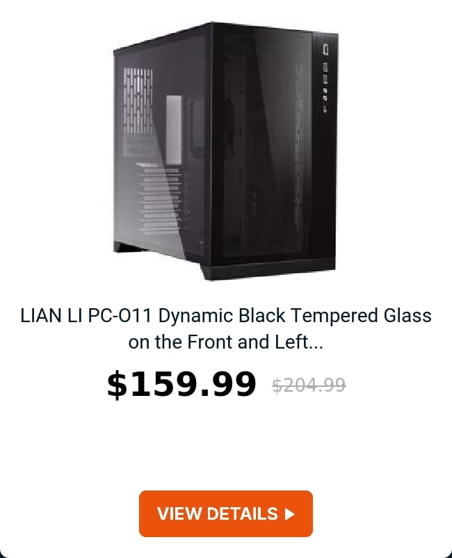 LIAN LI PC-O11 Dynamic Black Tempered Glass on the Front and Left...