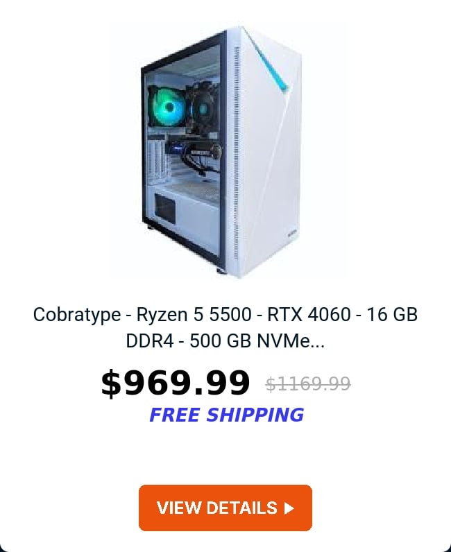 Cobratype - Ryzen 5 5500 - RTX 4060 - 16 GB DDR4 - 500 GB NVMe...