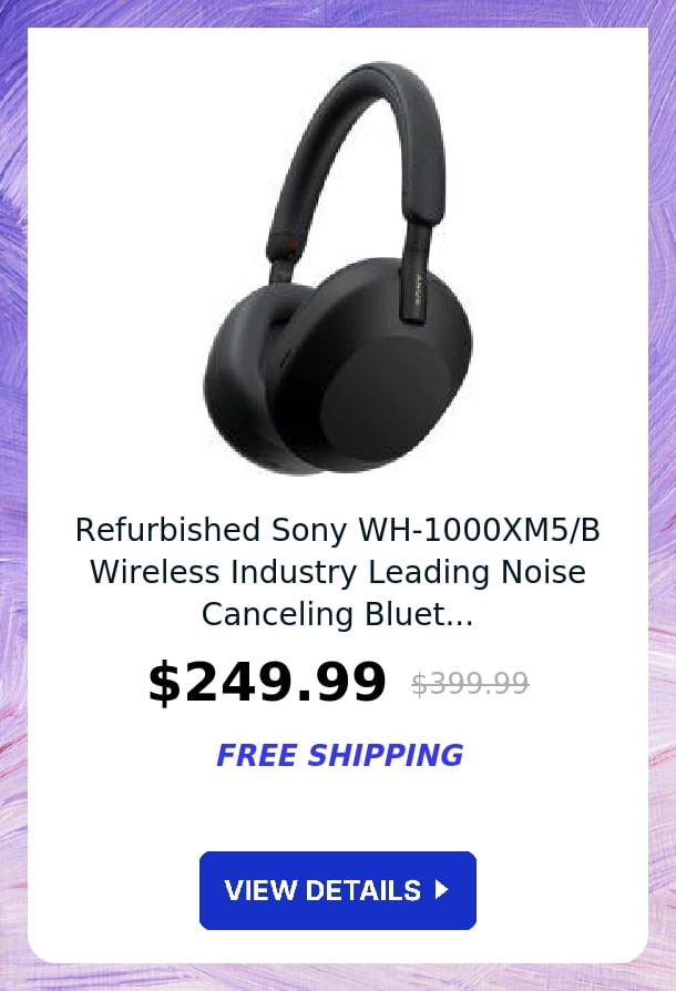 Refurbished Sony WH-1000XM5/B Wireless Industry Leading Noise Canceling Bluet...