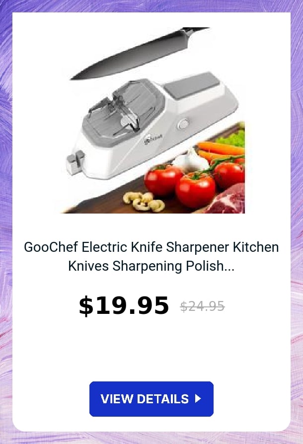 GooChef Electric Knife Sharpener Kitchen Knives Sharpening Polish...