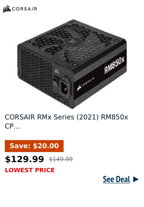 CORSAIR RMx Series (2021) RM850x CP...