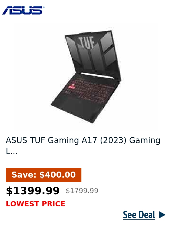 ASUS TUF Gaming A17 (2023) Gaming L...