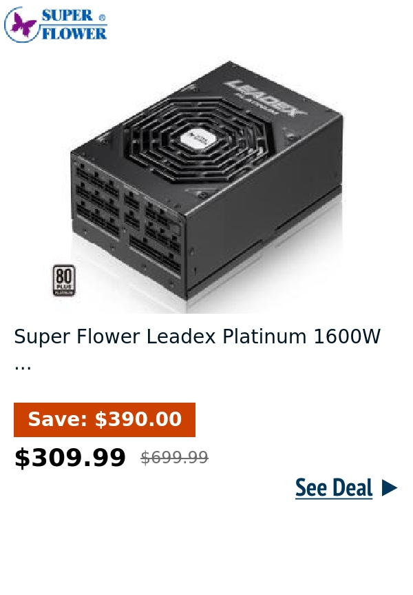 Super Flower Leadex Platinum 1600W ...