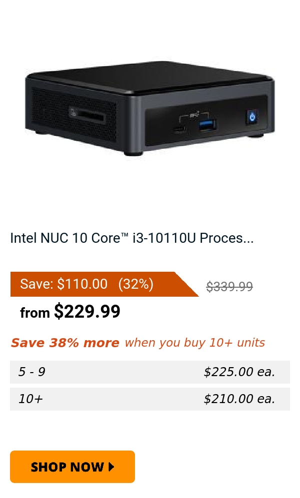 Intel NUC 10 Core™ i3-10110U Proces...