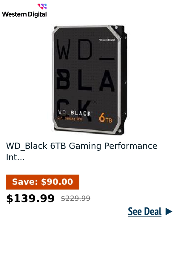 WD_Black 6TB Gaming Performance Int...