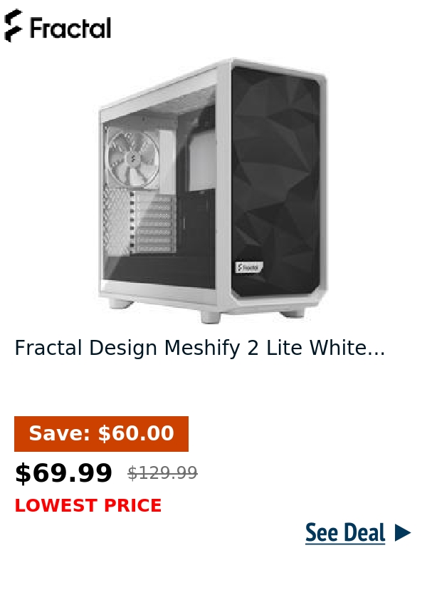 Fractal Design Meshify 2 Lite White...