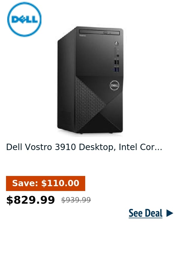 Dell Vostro 3910 Desktop, Intel Cor...