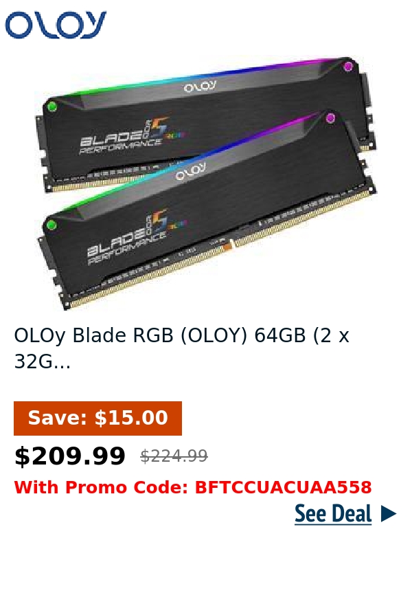 OLOy Blade RGB (OLOY) 64GB (2 x 32G...