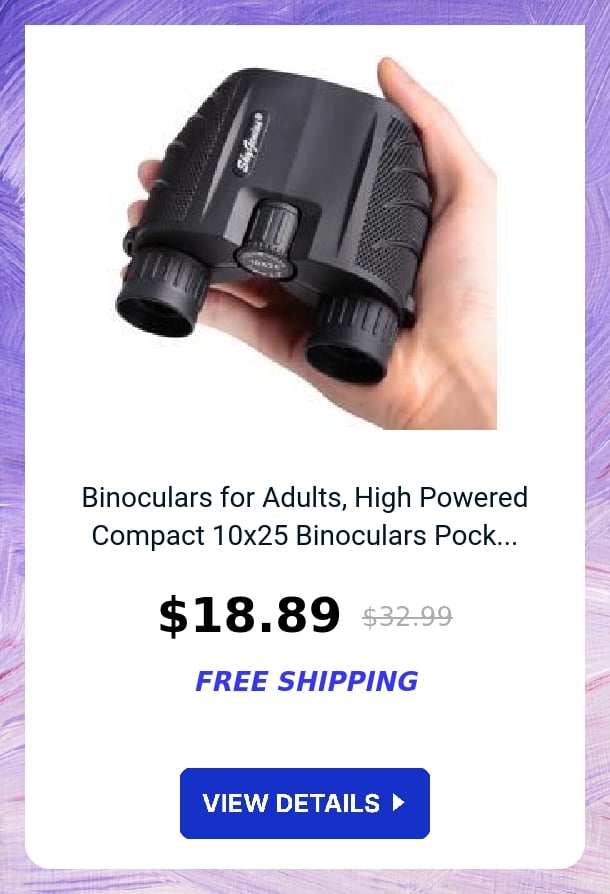 Binoculars for Adults, High Powered Compact 10x25 Binoculars Pock...