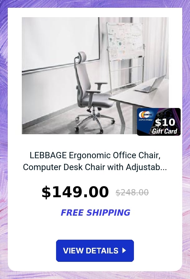 LEBBAGE Ergonomic Office Chair, Computer Desk Chair with Adjustab...