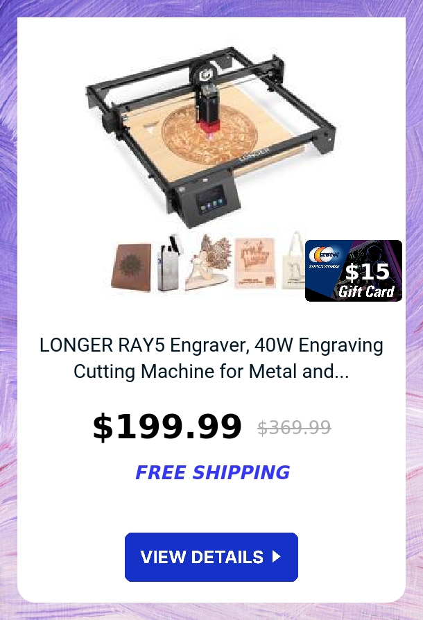 LONGER RAY5 Engraver, 40W Engraving Cutting Machine for Metal and...