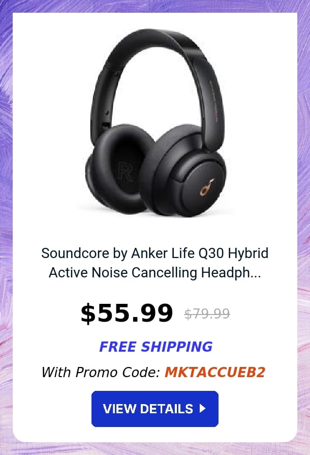 Soundcore by Anker Life Q30 Hybrid Active Noise Cancelling Headph...