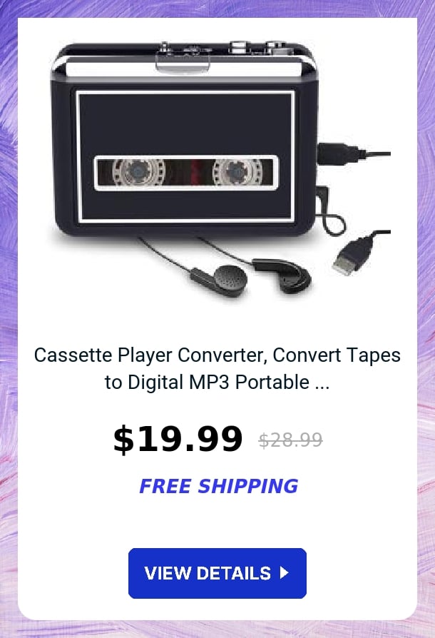 Cassette Player Converter, Convert Tapes to Digital MP3 Portable ...