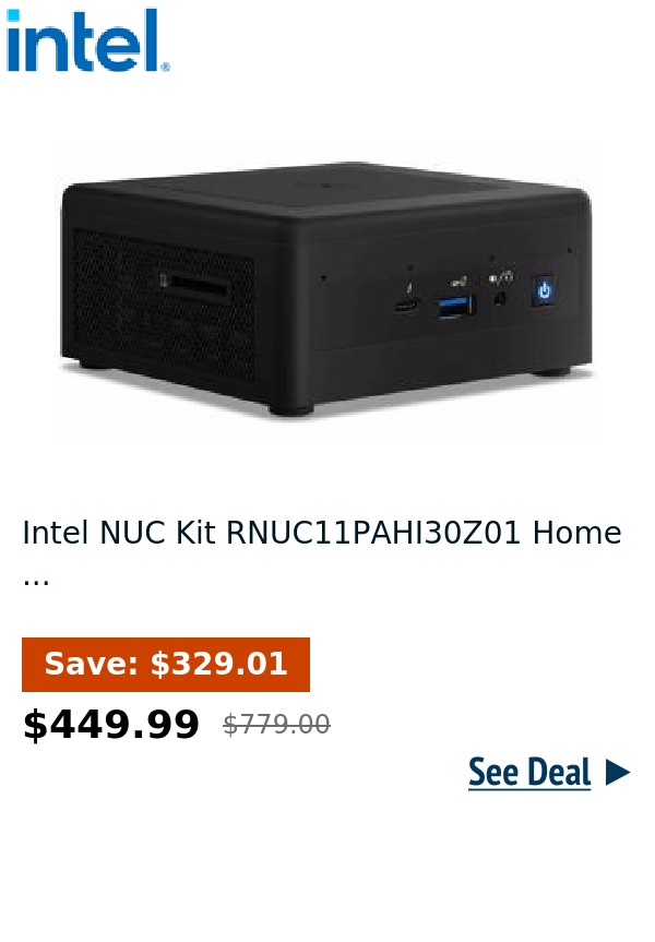 Intel NUC Kit RNUC11PAHI30Z01 Home ...