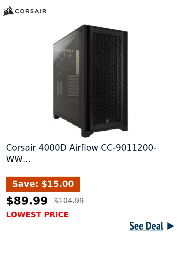 Corsair 4000D Airflow CC-9011200-WW...