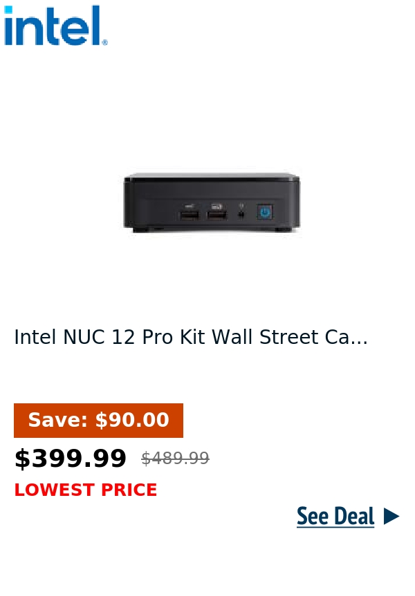 Intel NUC 12 Pro Kit Wall Street Ca...