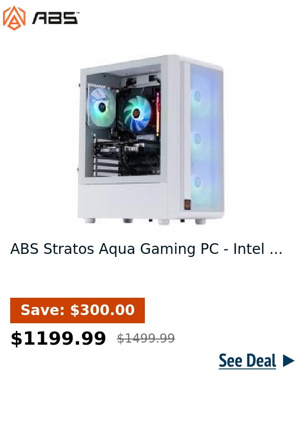 ABS Stratos Aqua Gaming PC - Intel ...