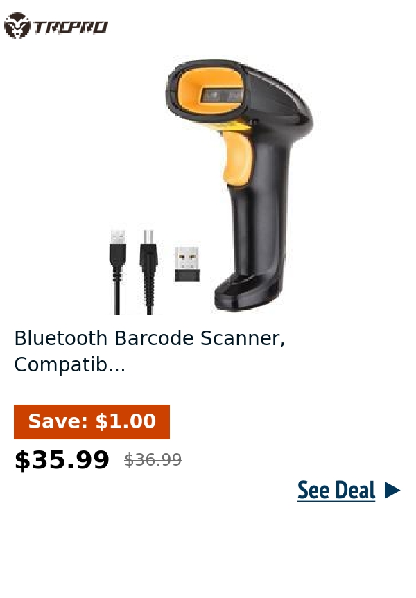 Bluetooth Barcode Scanner, Compatib...